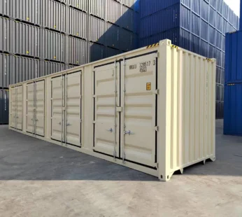 Contenedor marítimo 40 pies lateral abierto beige nuevo