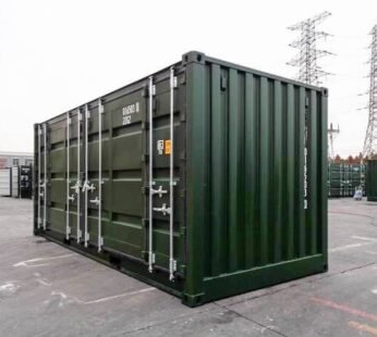 Contenedor Verde de 20 Pies con Lado Abierto